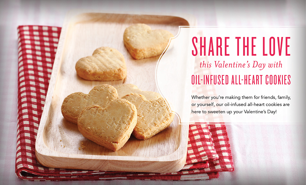 Share the Love this Valentine's Day with Oil-Infused All-Heart Cookies made with 100% pure, therapeutic grade essential oils from Young Living.