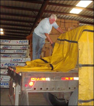 As a professional truck driver, Mike Simons frequently had to get up on a flatbed to adjust a tarp over the top of a load.