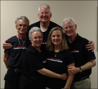 Join our team through Young Living Essential Oils. Shown here is part of the Young Living Essential Oils Terpenators team assembled in their team shirts in Aiken, SC, in March 2016.