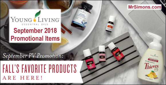 During the September 2018 promotion from Young Living Essential Oils, get the following items for free with your qualifying order: ImmuPower, Manuka, DiGize, and Clove Vitality essential oils, Inner Defense and Thieves Foaming Hand Soap.