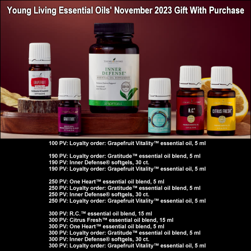 November 2023 Gift With Purchase from Young Living Essential Oils