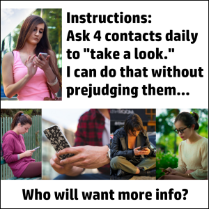Ask 4 contacts daily...