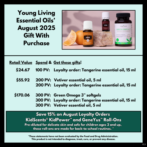 August 2025 Gift With Purchase from Young Living Essential Oils