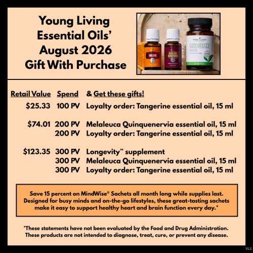 August 2026 Gift With Purchase from Young Living Essential Oils