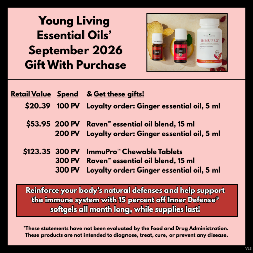 September 2026 Gift With Purchase from Young Living Essential Oils